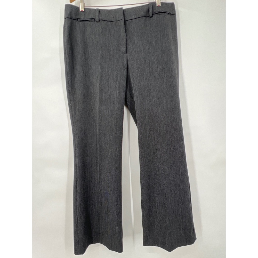 Loft Curvy Trouser‎ Dress Pants Womens 14 Gray Wide Leg Professional Office